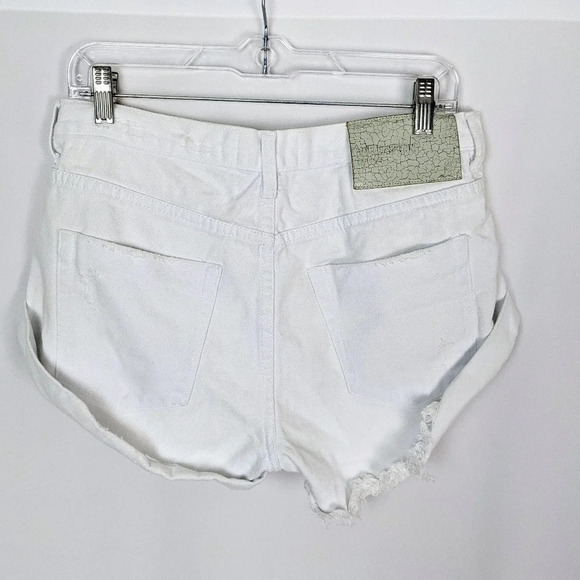 One Teaspoon High Rise Bandit Shorts Cut Off Raw Hem Button Up Fly Distressed 27 - Picture 9 of 13